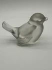 Vintage Fenton Art Glass Sparrow Bird Figurine Paperweight Frosted USA Made