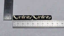 Infinity Reference Speaker Badge Emblem Logo Custom Made Pair - Brushed Gold