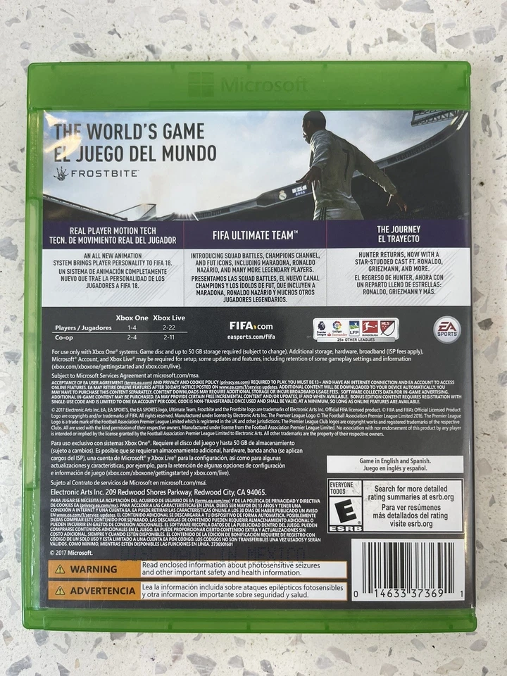 Lot of 3 Xbox One Games, FIFA 14, 17,  & 18 Tested Works EA Sports, Mint CIB - Image 4 of 4