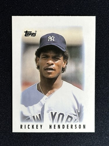 Rickey Henderson #27 1986 Topps Mini League Leaders card