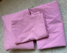 Pottery Barns Kids Twin Size Fitted Sheet, Flat Sheet and Pillow Case Color Pink