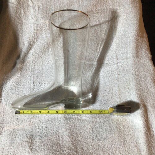 Extra Large Glass  Western Germany Beer Boot 11” Tall - Afbeelding 1 van 5
