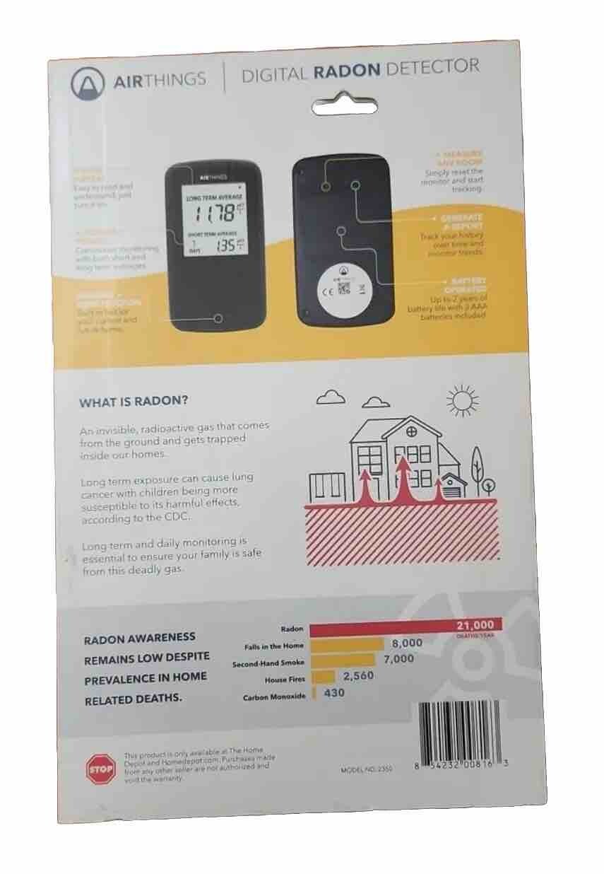 Airthings Battery Operated Digital Radon Detector Model 2350 NEW EBay Airthings battery operated digital radon detector model 2350 new ebay
