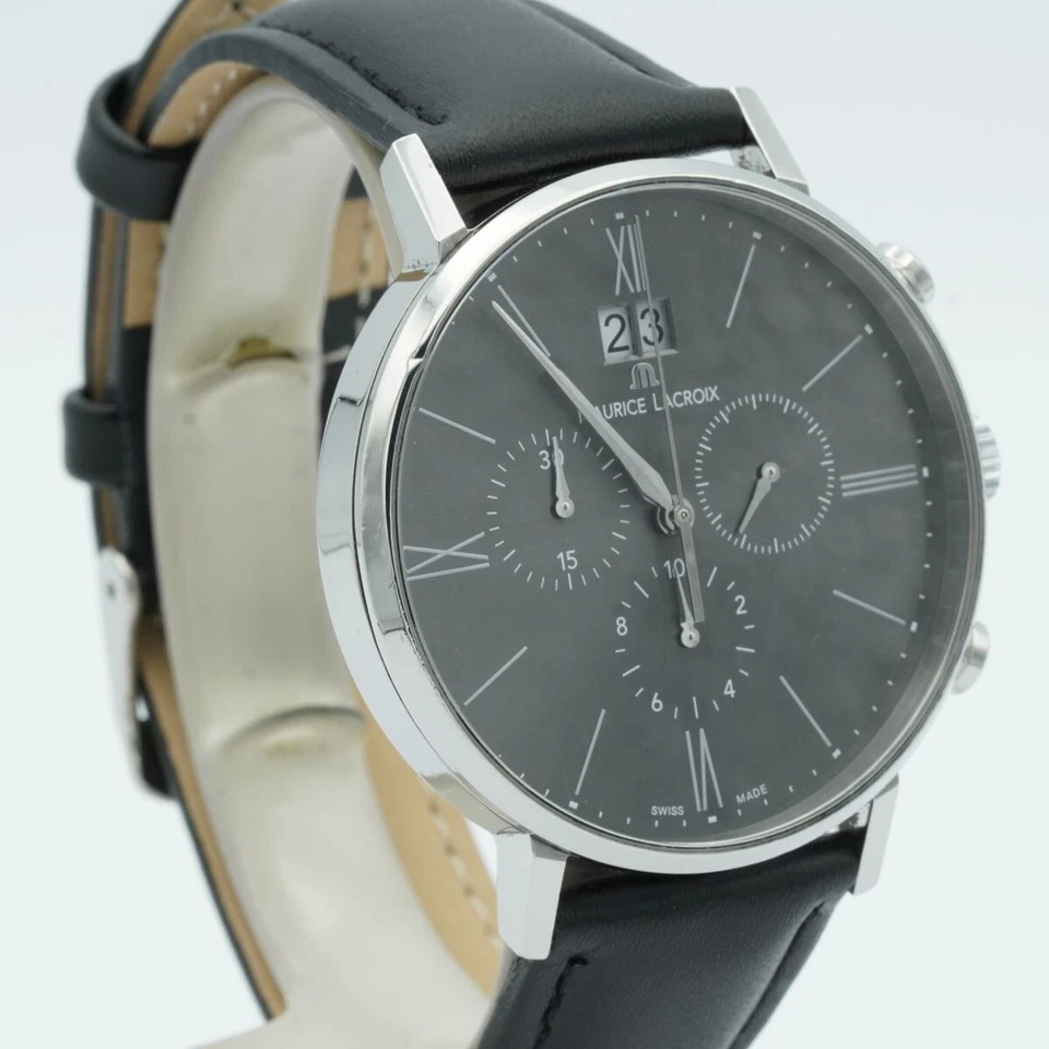 Hermoso cronógrafo de cuarzo Maurice Lacroix Eliros EL1088 acero ML138 + papeles 2 Foto 2 de 4