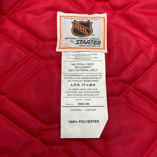 NWT Vintage Chicago Blackhawks Satin Starter Jacket Large NHL USA Bomber Button - Picture 2 of 16