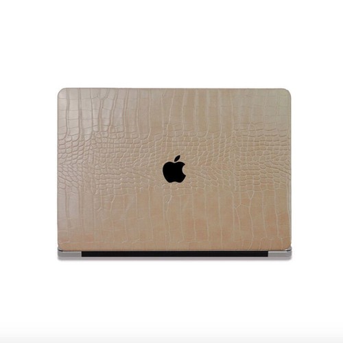 Funda Carcasa Cuero PU Cocodrilo Marrón Morandi Para MacBook Pro MacBook Air - Imagen 9 de 28
