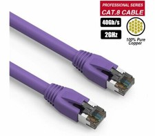 1-50Ft Cat8 Shielded 24awg 40G RJ45 Network LAN Ethernet S/FTP Lot Cable Purple