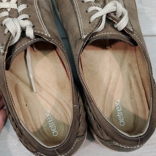 Aetrex Womens Dana Leather Comfort Sneakers Oxford shoes sz EUR 40 US 9-9.5 - Picture 9 of 11