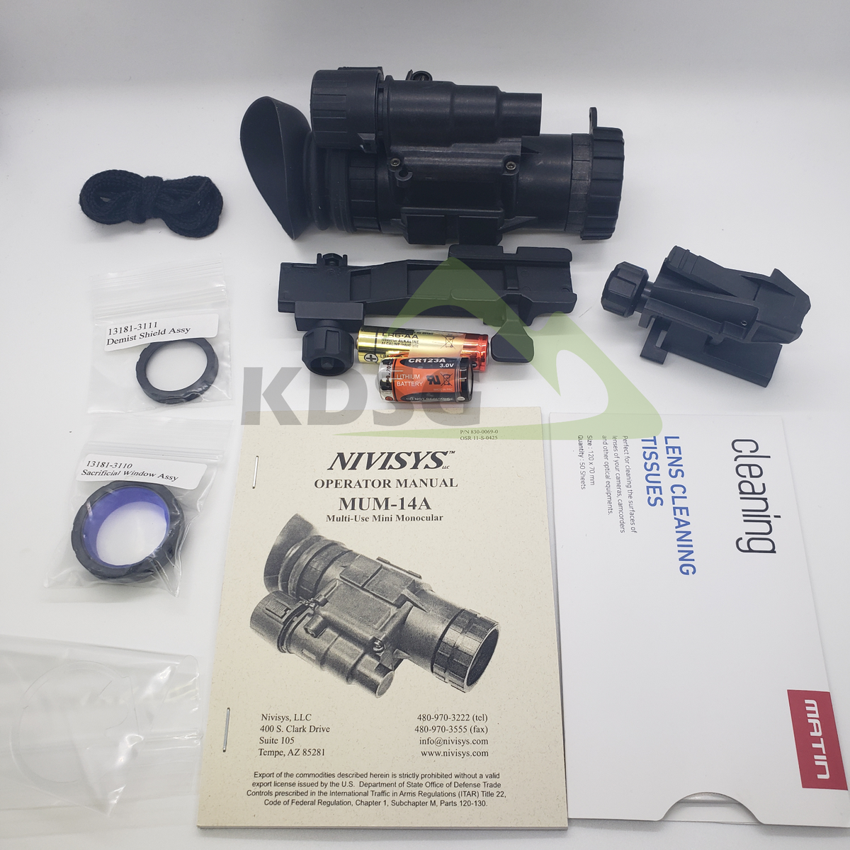 個人装備 KDSG MUM-14A J Arm KDSG MUM-14A Night Vision Monocular Complete Kit NO TUBE