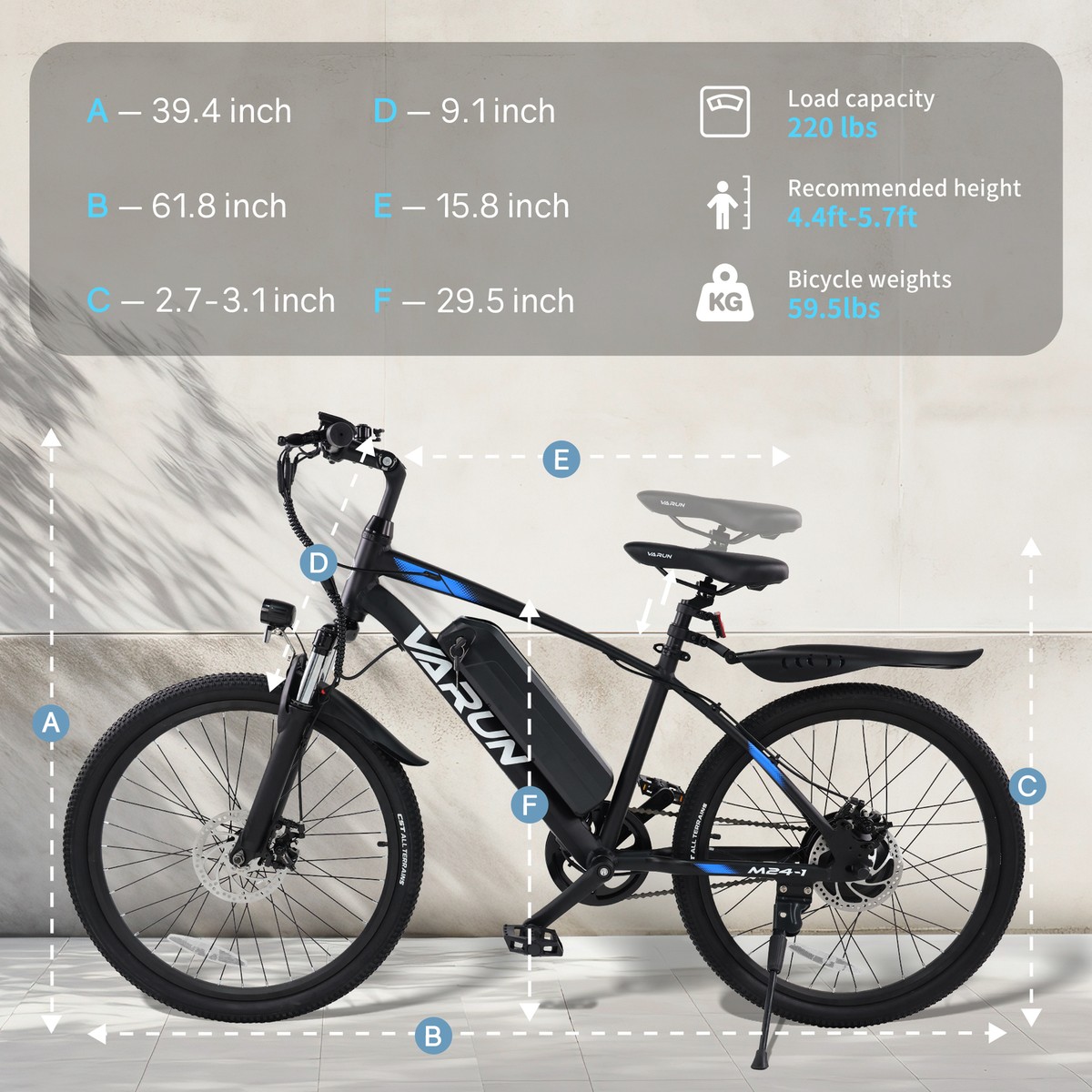 Vivi Ebike Electric Bike 20mph VIVI C26 Electric Bike Certified