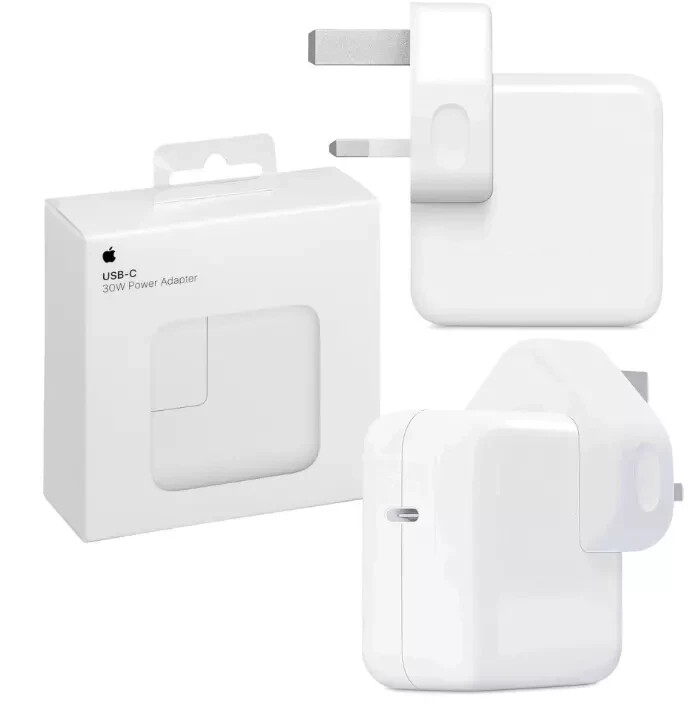 Genuine Apple 30W USB-C MacBook/iPhone/iPad Pro UK Wall Charger