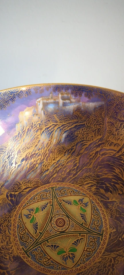 Extremely Rare Aynsley Lustre Fruit Bowl - Edinburgh & Stirling Castles - Image 4 of 4