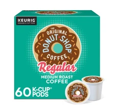 The Original Donut Shop, Regular Medium Roast K-Cup Coffee Pods, 60 Count
