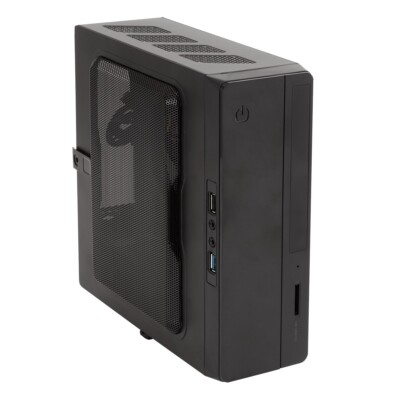 UNYKAch ITX UK1003 Mini Computerbehuizing - 2 Liter - Zwart - 2 USB 3.0 Voorzijde - Inclusief VESA Houder - Horizontaal Of Verticaal
