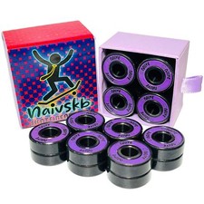 Skate Bearings 8mm 16 Pack, Precision 608 608 / 8mm, Neon Purple