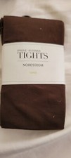 NORDSTROM OPAQUE TIGHTS 60 DENIER BROWN Sz Large Fits 5'2-5'10",145 lb - 185 lb
