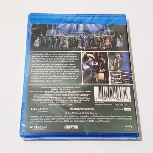 NEU Titanic The Musical Blu-ray 2024 Gewinner 5 TONY Awards komponierte Musik Romanze - Bild 2 von 2