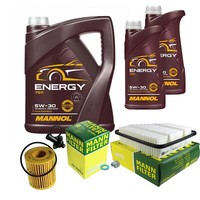 Mann Inspektionspaket 7L Mannol Energy 5W-30 FüR Toyota Avensis Kombi 2.0 D-4D