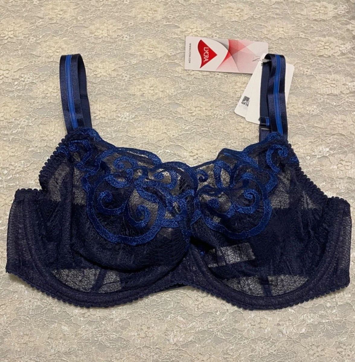 Soutien-gorge Lejaby Pensées - Taille 85A (70A EUR), Rouge, Coque Avec Armature, Neuf