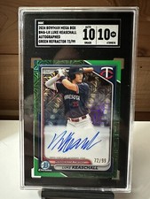 2024 Bowman Luke Keaschall Green Mojo Refractor Auto 72/99 SGC 10