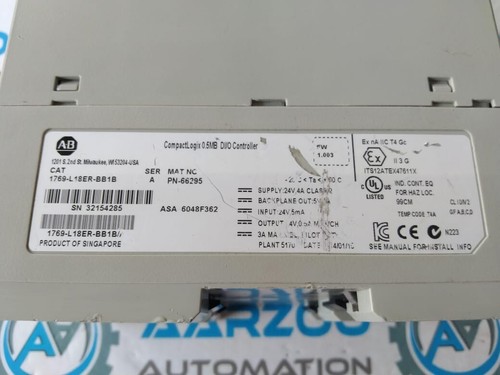 Allen Bradley 1769-L18ER-BB1B /A CompactLogix 5370 Controller 512KB - Picture 3 of 10