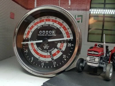 Massey Ferguson Tractor Dash MF 135 MPH Tachometer Tractormeter Gauge AC Type