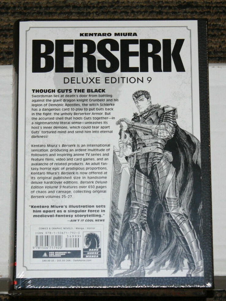 BERSERK DELUXE EDITION 9 KENTARO MIURA DARK HORSE BOOK SEALED AND BRAND NEW