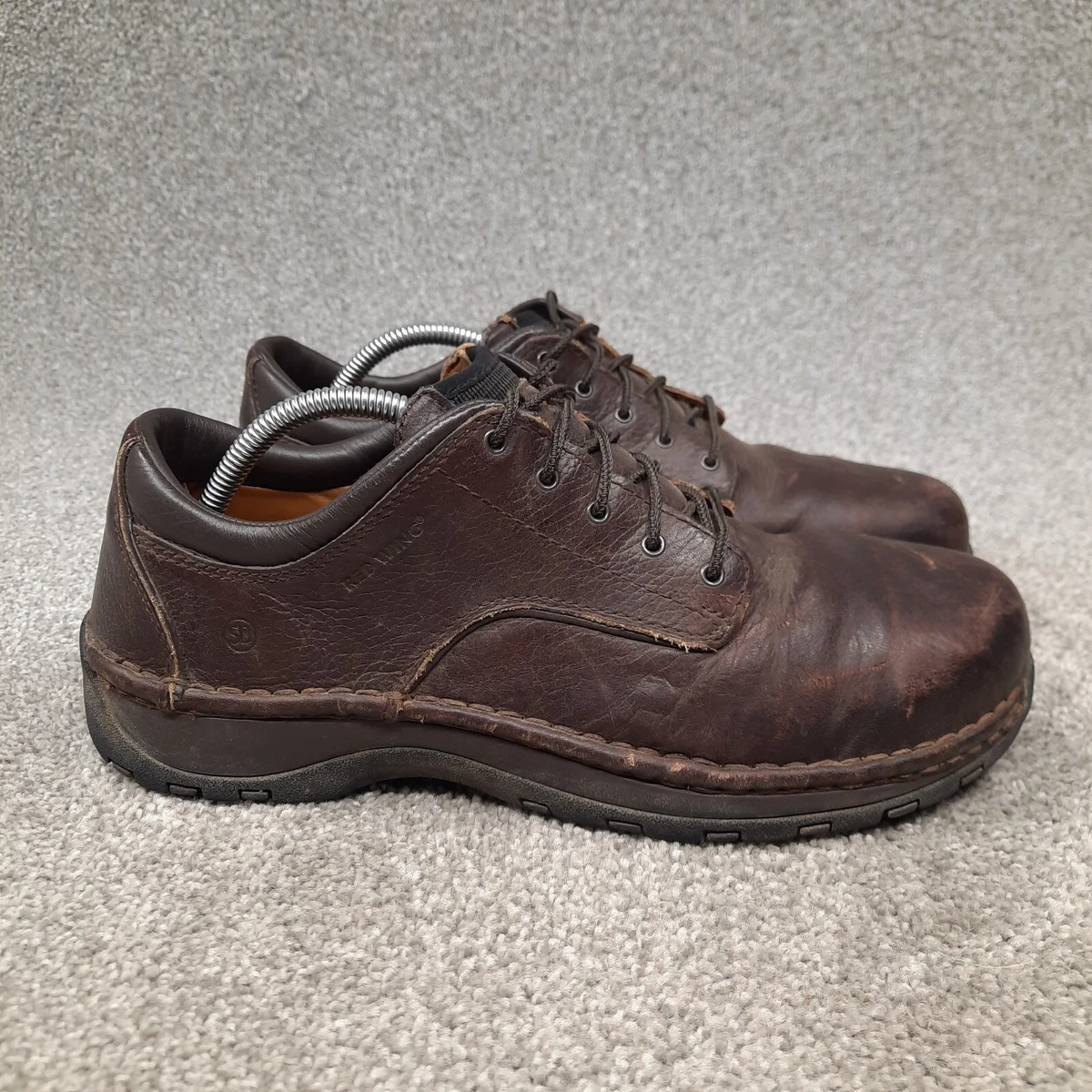 Red Wing Work Shoes Mens 12 D Brown Leather Oxford 6704 Slip Oil Resistant RED WING King Steel Toe Safety Work Shoe Low | Mercari main image 2