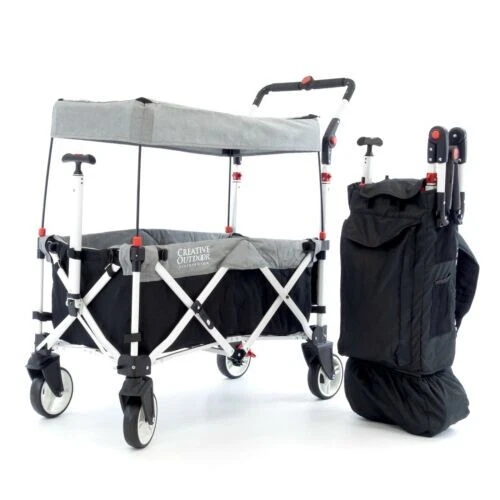 Creative outdoor push pull collapsible best sale folding wagon stroller cart for kids