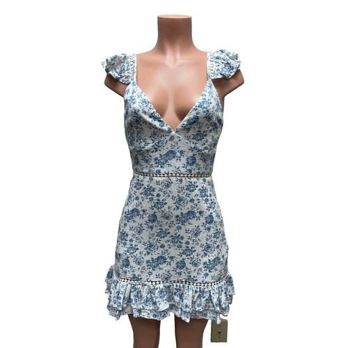 minkpink skye rose mini dress MINKPINK | Dresses | Minkpink Skye Rose Blue And White Floral Print Mini Dress