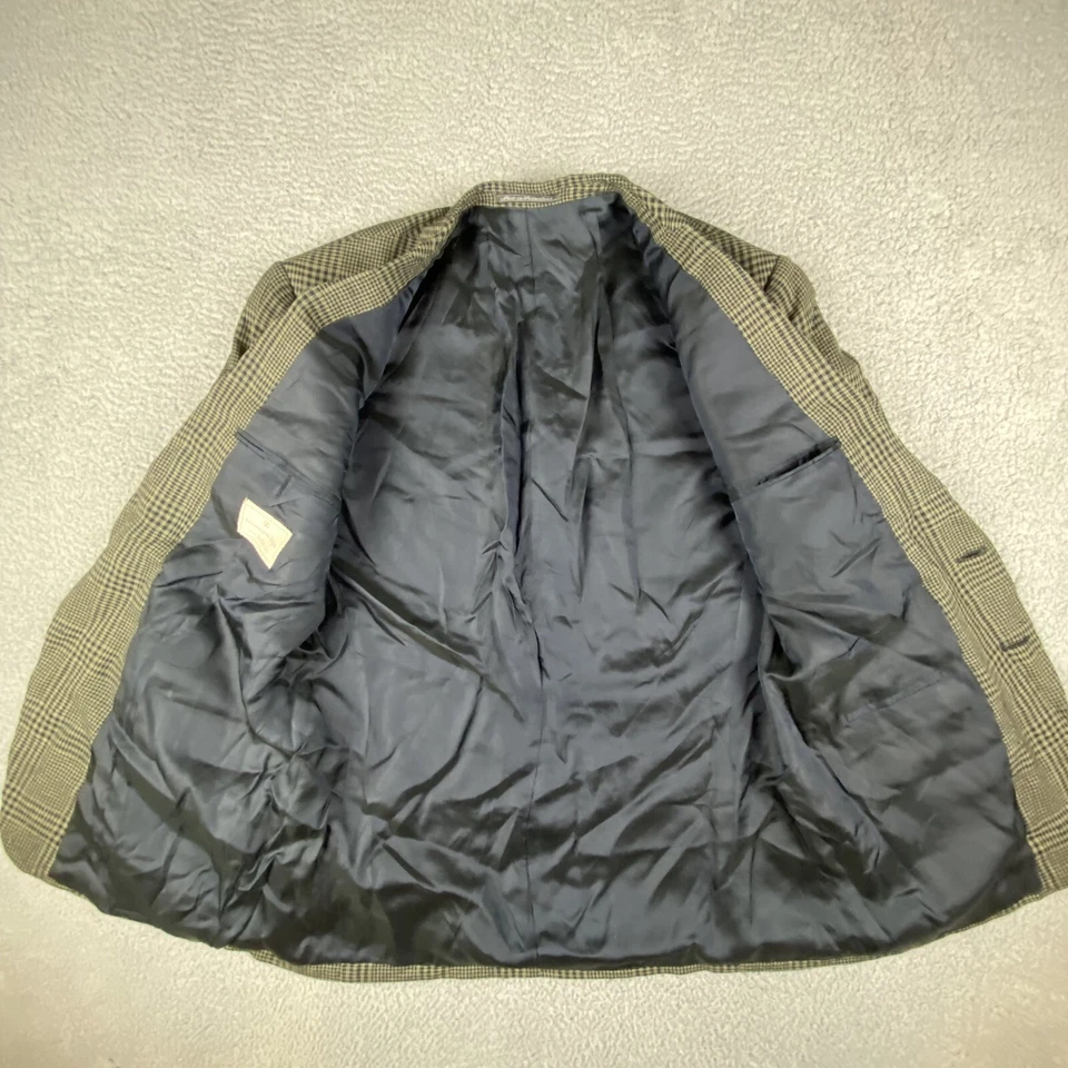 Ermenegildo Zegna Sport пальто мужской 44R шерсти шелк окно легкий блейзер - Изображение 3 из 4