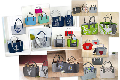 Gilde Filztasche Einkaufstasche Henkeltasche Zeitungskorb Tasche vers.Design