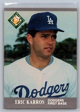 Eric Karros Rookie Card RC 1991 Fleer Ultra #380 ROY Los Angels Dodgers Cards. rookie card picture