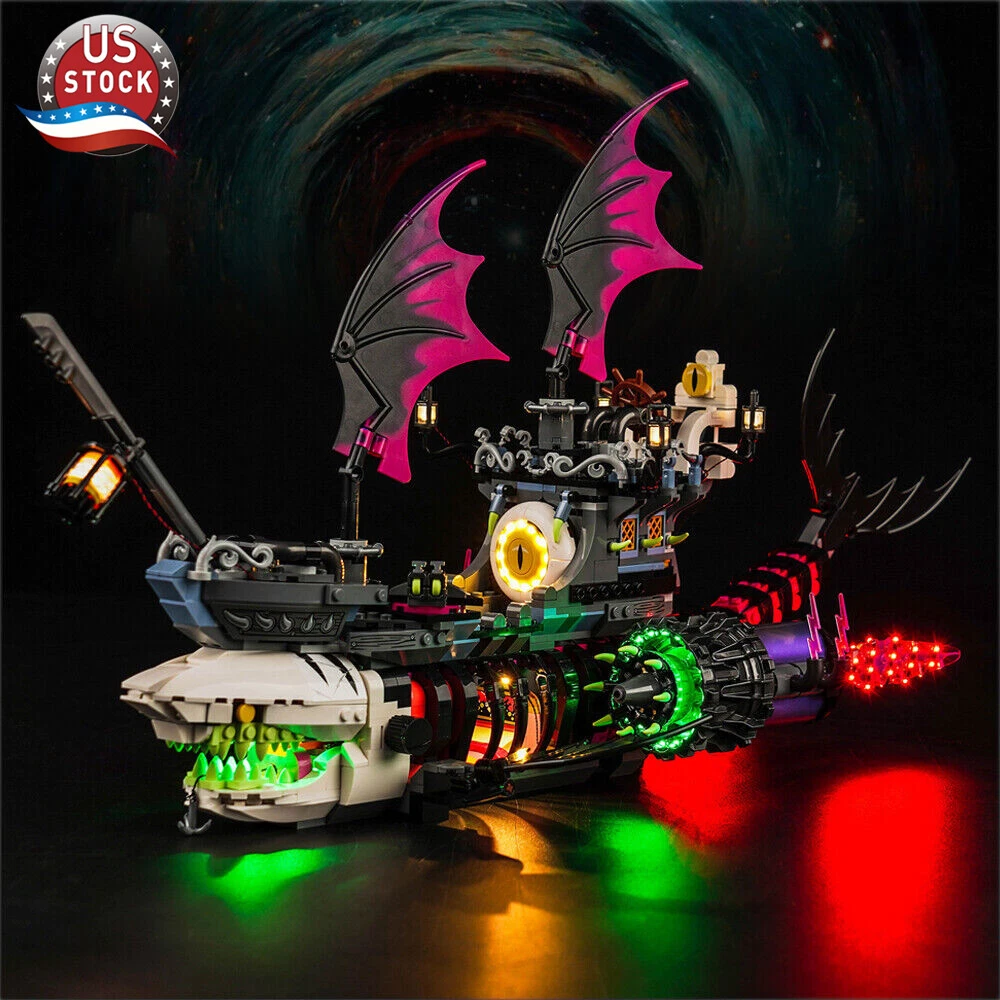 LocoLee LED Light Kit for Lego 71469 DREAMZzz The Nightmares Shark Ship  Lighting