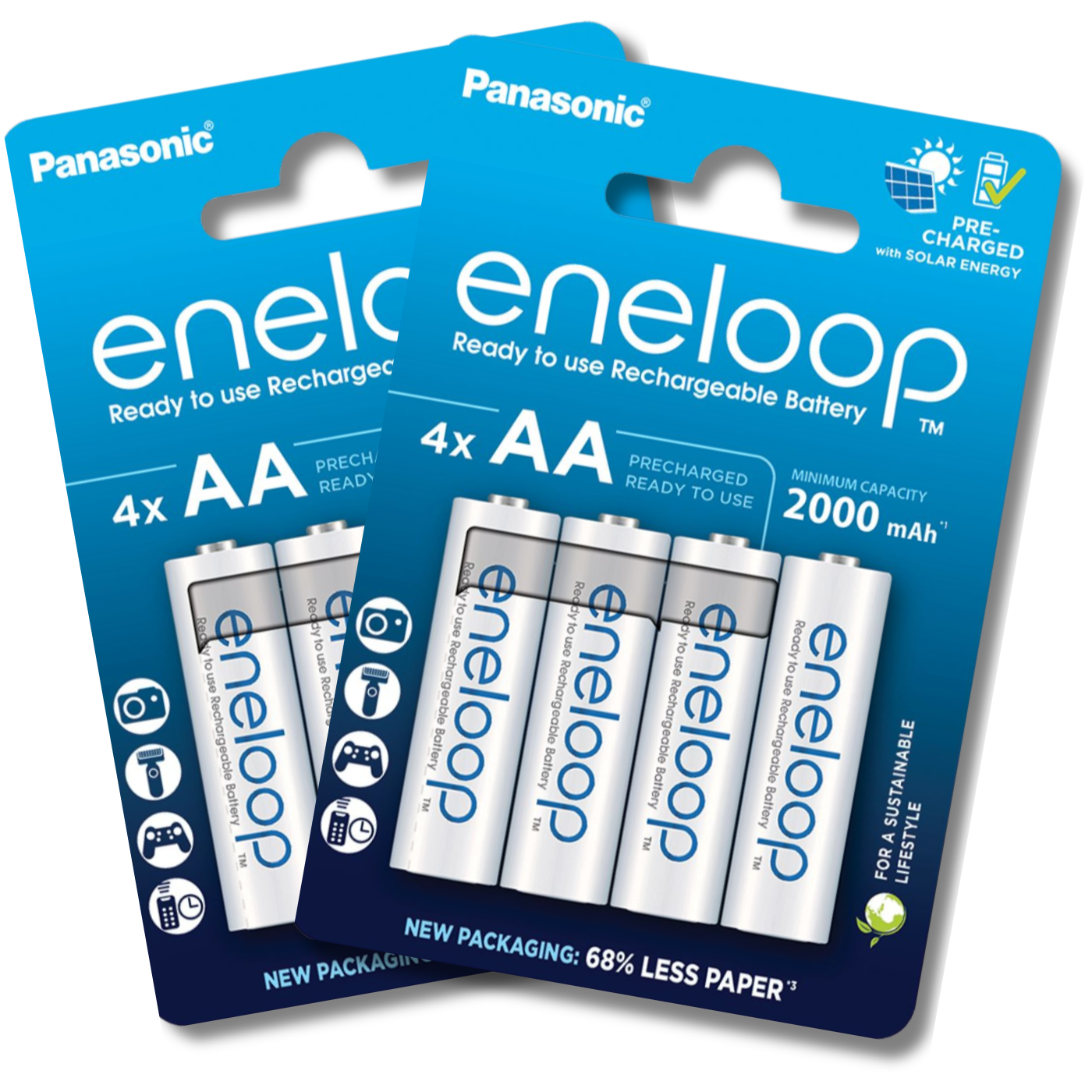 8x PANASONIC Eneloop AA Rechargeable Batteries 2000mAh NiMH Battery Genuine