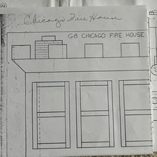 Vtg G8 Chicago Fire House Plan Woodworking Full Size Patterns In New Conditi P22