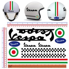 Vespa pvc nero adesivi casco tricolore italia flag sticker helmet cropped 11 pz