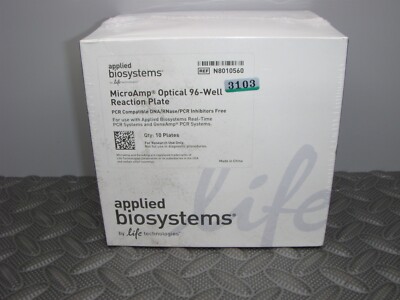 Applied Biosystems N8010560 MicroAmp Optical 96-Well Reaction Plate, Box of 10