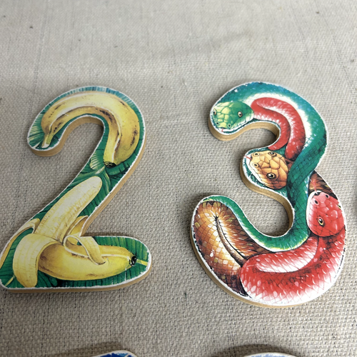 Number Art Puzzle Lights, Camera, Interaction, Wooden Shaped Pieces eBay