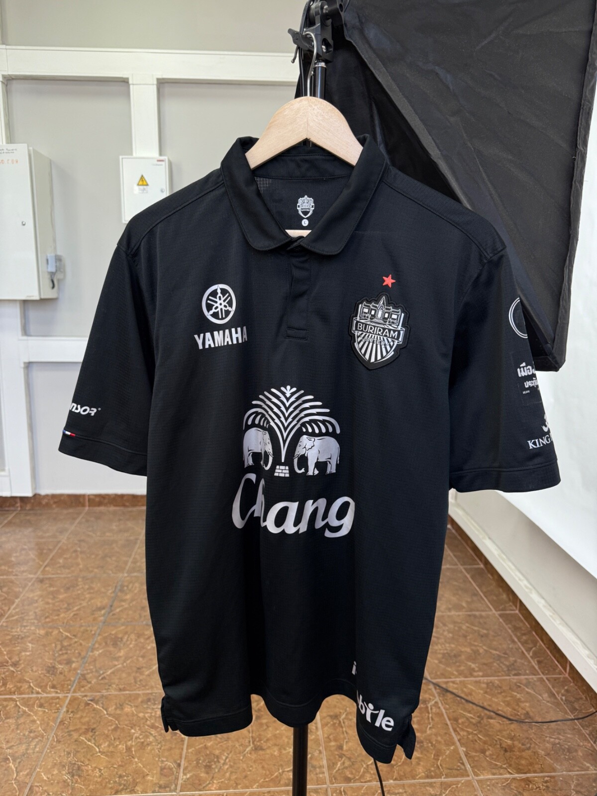 Vintage Buriram United Yamaha Coca Cola Thailand Soccer Jersey Size L Black
