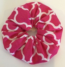 Hot Pink Scrunchie Ponytail Holder Women Teen Girl Hair Accessory