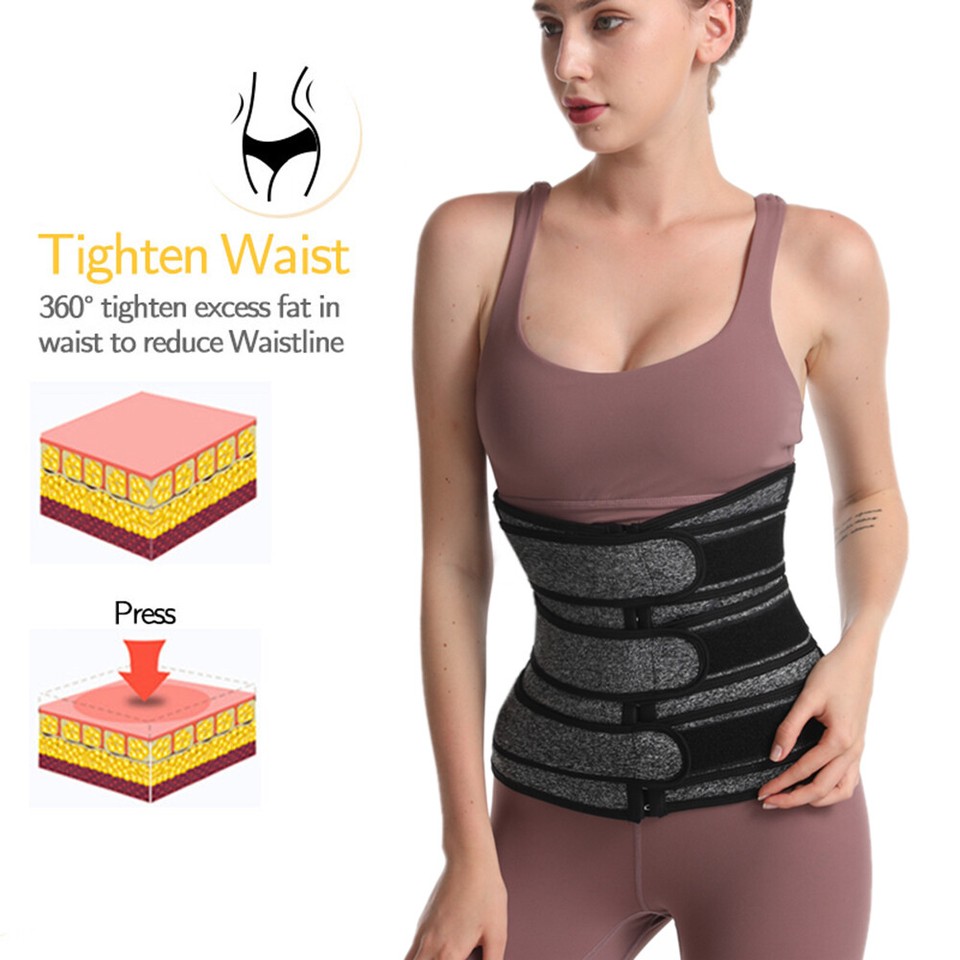 Postpartum Body Shaper Waist Trainer Belt Gym Abdomen Waistband (Grey L