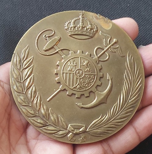1982 SPAIN INAUGURATION OF THE CUSTOMS OFFICE LARGE MEDALLION 278 GRAMS L@@K! - Picture 2 of 3