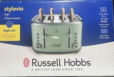 Image of Russell Hobbs 26294 Stylevia 4 Slice Toaster - Sage Green Wide Slots