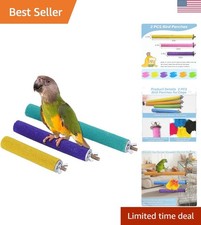 Durable Colorful Bird Perch Set - Promotes Exercise for Parakeets  Lovebirds