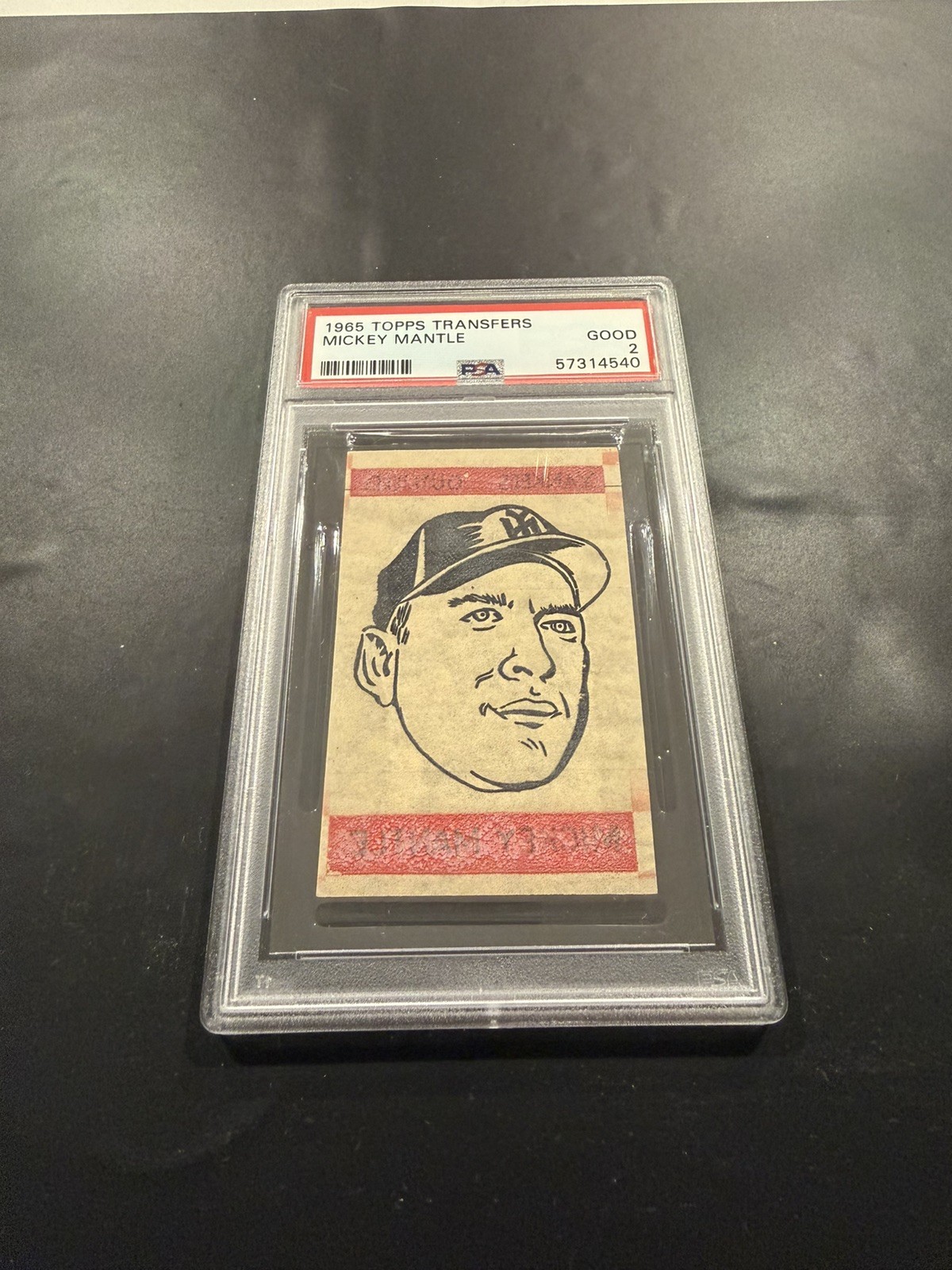 1965 Topps Transfers Mickey Mantle PSA 2 GOOD