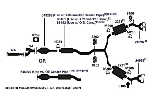 For Cadillac DTS 06-11 Exhaust Muffler AP Exhaust MSL Maximum Passenger Side Foto 3 de 4
