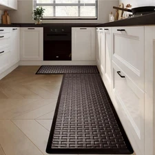 2PCS Kitchen Rugs, Cushioned Anti Fatigue Kitchen Mats for Floor, Waterproof ...
