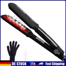 Profi 2 in 1 Dampf Haarglätter Lockenwickler Infrarot Lockenstab Glätteisen DE