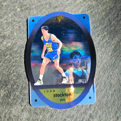 Upper Deck 1996-97 SPx John Stockton #48 Utah Jazz Die-Cut Hologramm